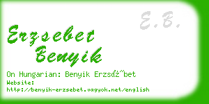 erzsebet benyik business card